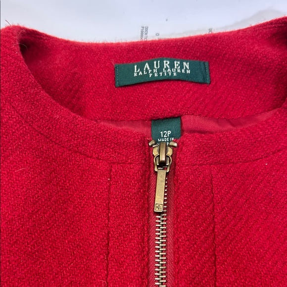 Lauren Ralph Lauren Red Petite Jacket - Picture 3 of 16